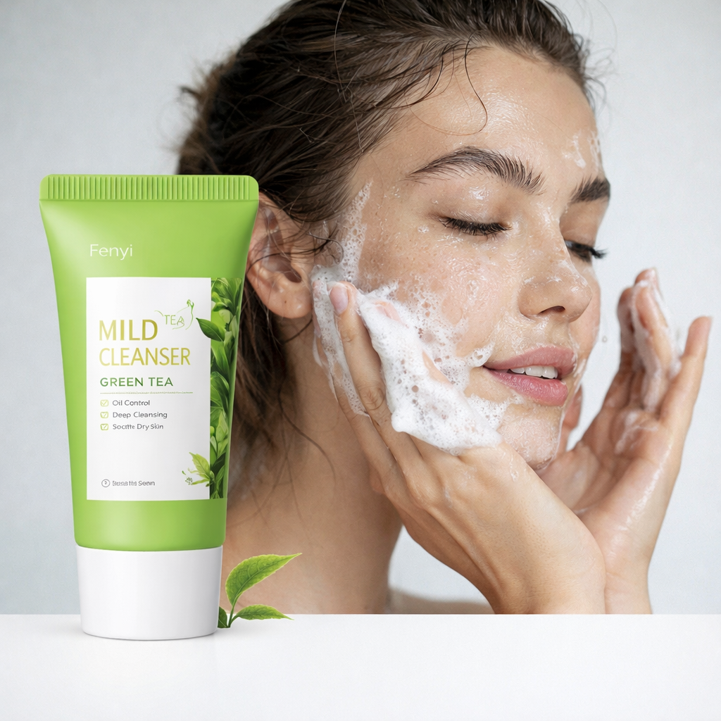 Green Tea Facial Cleanser – Gentle Deep Cleansing Foam (1.76 oz)